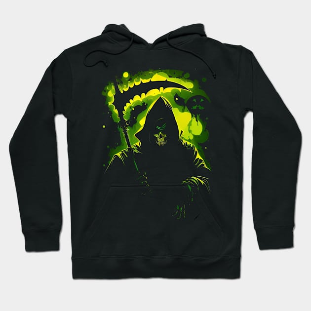 Fantasy Grim Reaper - Scythe and Skull Hoodie by HideTheInsanity